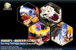 Burning Courage Metal Greymon - Digimon Resin Statue - Black-Dog-Studios