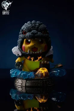 Burning Godzilla Cosplay Pikachu - Pokemon Godzilla Resin Statue - HARD SHELL Studios