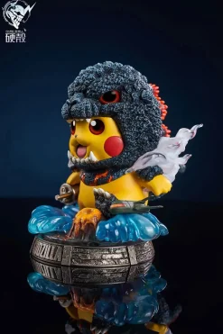 Burning Godzilla Cosplay Pikachu - Pokemon Godzilla Resin Statue - HARD SHELL Studios