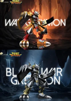 Champion Ver. WarGreymon & Black WarGreymon - Digimon Resin Statue - T1 Studio