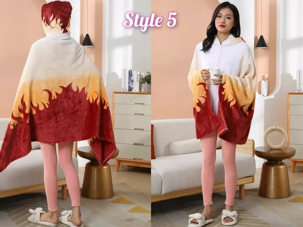 Characters of Demon Slayer Pullover Shawl Blanket - Free Shipping - Demon Slayer: Kimetsu no Yaiba