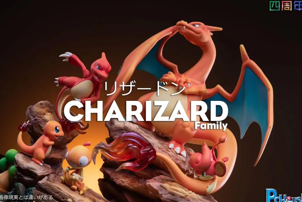 Charizard Family - Pokemon Resin Statue - PCHouse Studios