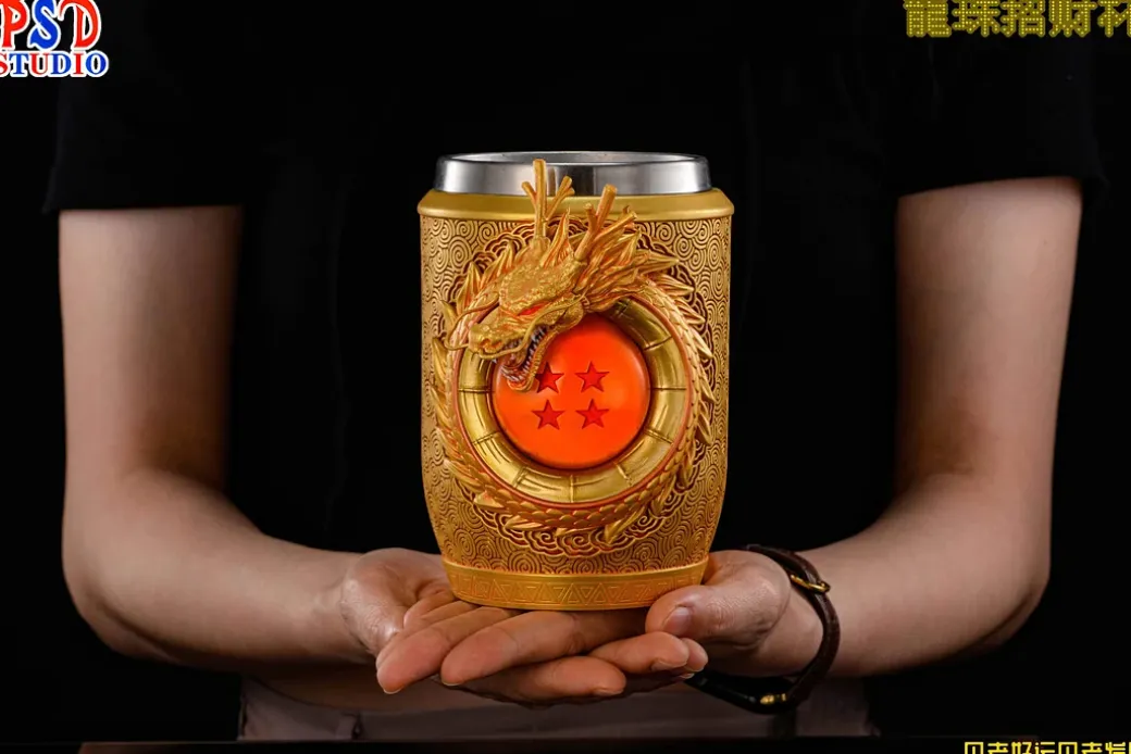 Cheers Series Gold Dragon Lucky Cup - Dragon Ball Resin Statue - PSD Studios