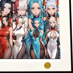 Cheongsam Ver. Female Characters Decorative Painting - ONE PIECE - H-TWO Studio