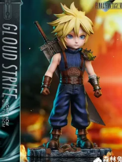Chibi Ver. Cloud Strife - (FF7) Final Fantasy VII Statue - SenLinTu Studio