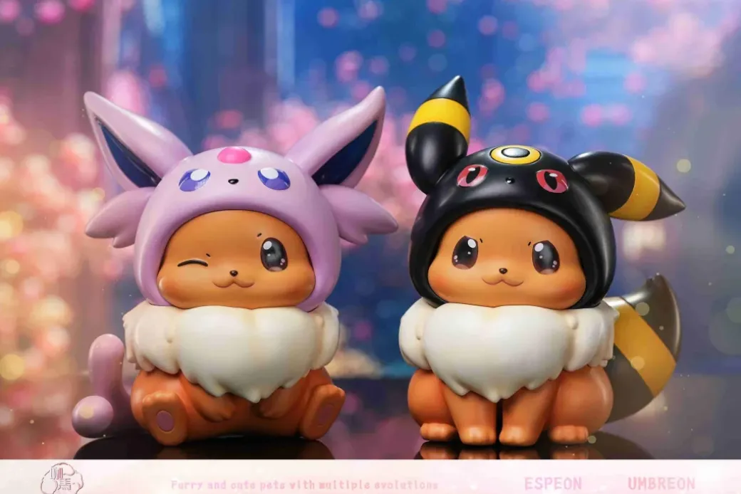 Chibi Ver. Espeon & Umbreon Cosplay Eevee - Pokemon Resin Statue - Come On Studio