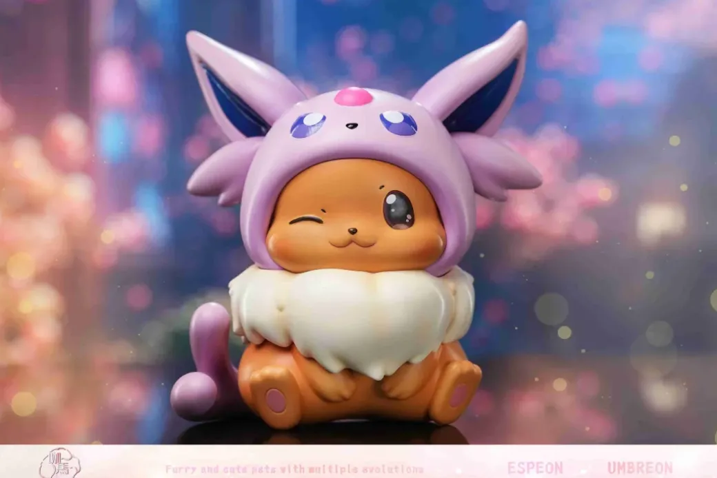 Chibi Ver. Espeon & Umbreon Cosplay Eevee - Pokemon Resin Statue - Come On Studio