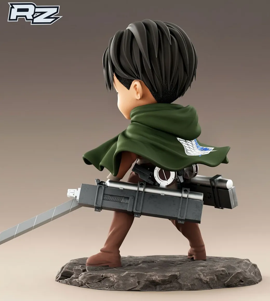 Chibi Ver. Levi Ackerman - Attack On Titan Resin Statue - RZ Studio