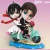 Chibi ver. Riding Motorcylcle Mikasa Ackerman & Eren Yeager - Attack On Titan Resin Statue - Typical Scene Studio