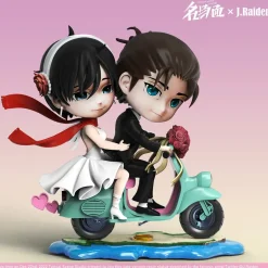Chibi ver. Riding Motorcylcle Mikasa Ackerman & Eren Yeager - Attack On Titan Resin Statue - Typical Scene Studio