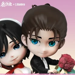 Chibi ver. Riding Motorcylcle Mikasa Ackerman & Eren Yeager - Attack On Titan Resin Statue - Typical Scene Studio