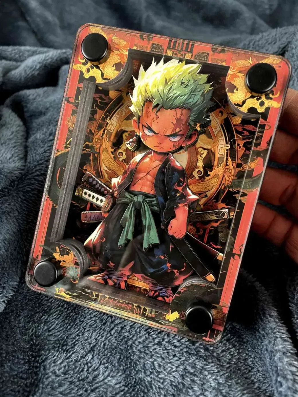 Chibi Ver. Roronoa Zoro Card Stand Display - ONE PIECE - momo Studio