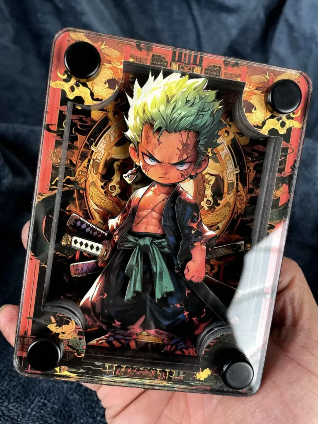 Chibi Ver. Roronoa Zoro Card Stand Display - ONE PIECE - momo Studio