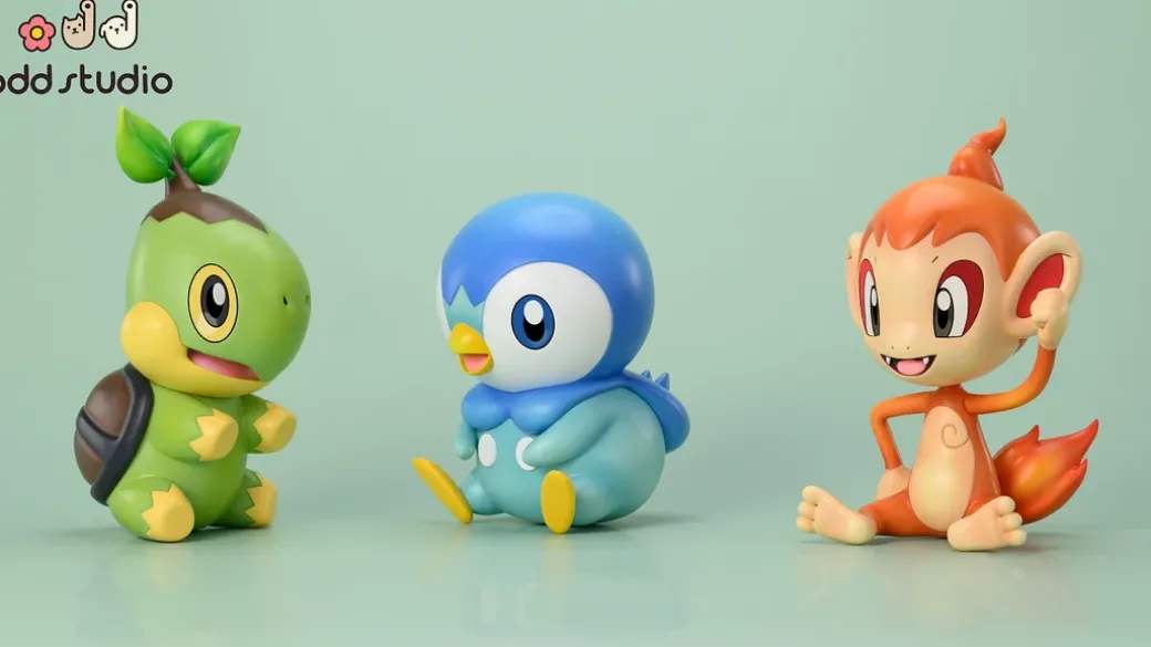 Chibi Ver. Sinnoh Starter Pokemon - Pokemon Resin Statue - odd Studio