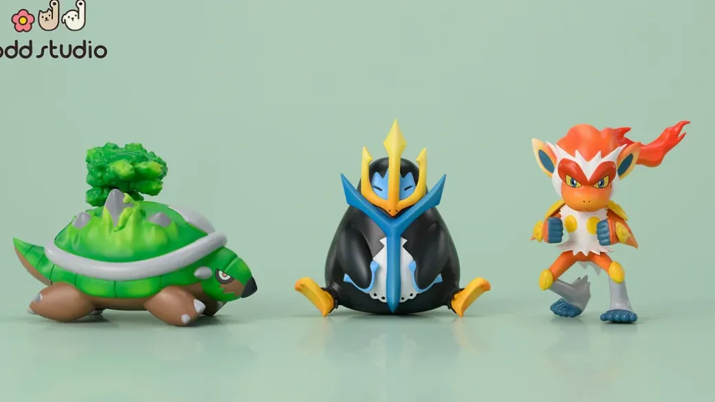 Chibi Ver. Sinnoh Starter Pokemon - Pokemon Resin Statue - odd Studio