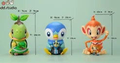 Chibi Ver. Sinnoh Starter Pokemon - Pokemon Resin Statue - odd Studio
