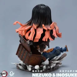 Chibi Version Kamado Nezuko & Hashibira Inosuke - Demon Slayer : Kimetsu No Yaiba Resin Statue - Goose FTY