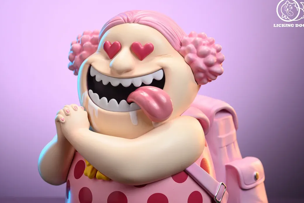 Childhood Big Mom Charlotte Linlin - ONE PIECE Resin Statue - LICKING DOG Studio