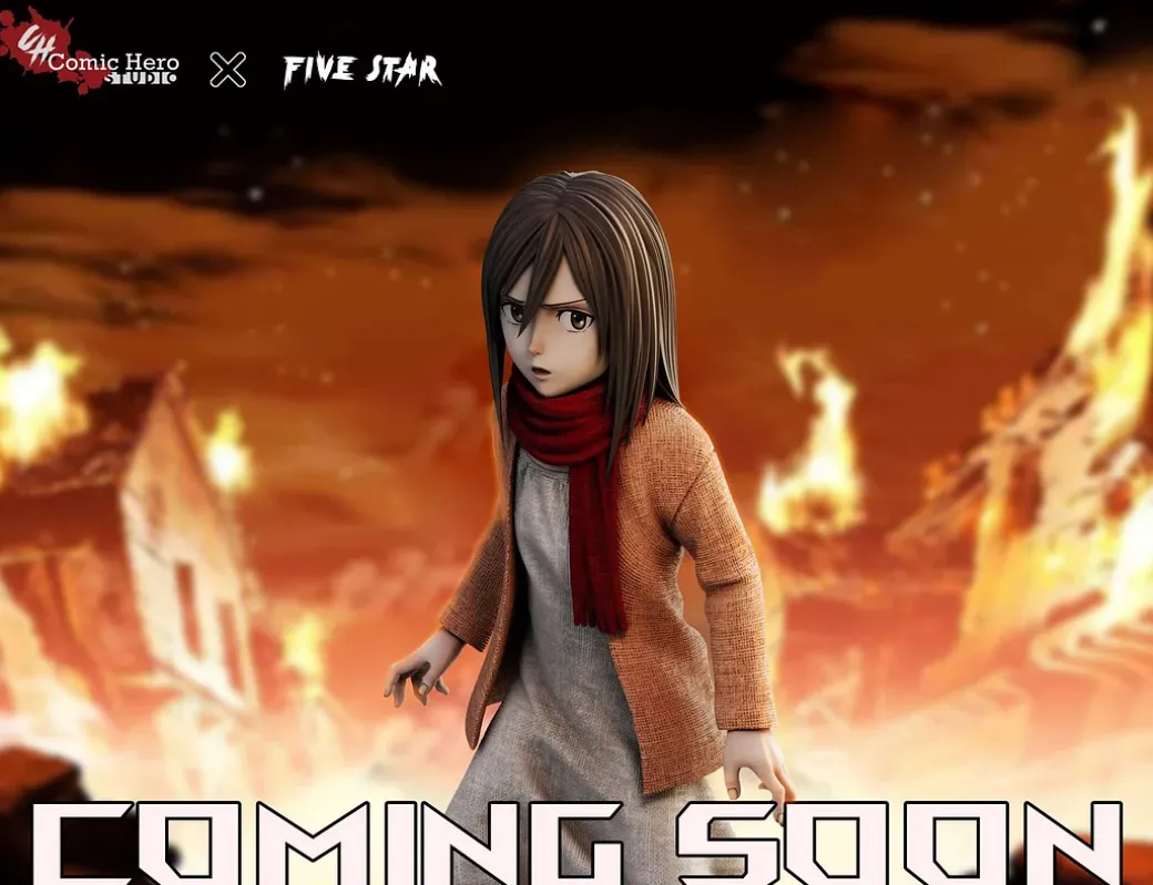 Childhood Mikasa Ackerman - Attack On Titan Resin Statue - Comic Hero Studio