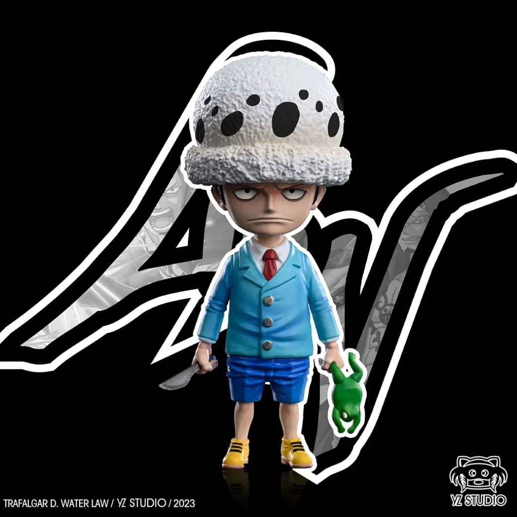 Childhood Series 004 Bartholemew Kuma & 005 Jinbe & 006 Trafalgard D. Water Law - ONE PIECE Statue - YZ Studios