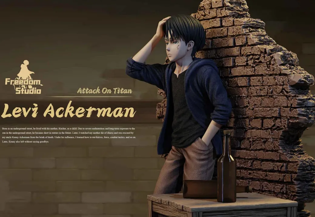 Childhood Series 004 Levi Ackerman - Attack on Titan Resin Statue - Freedom Studio