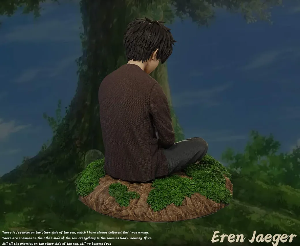 Childhood Series 005 Sleeping Eren Yeager - Attack On Titan Resin Statue - Freedom Studio