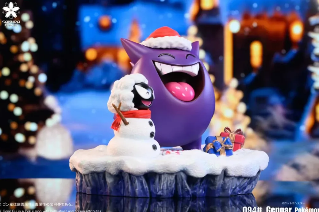 Christmas Gengar - Pokemon Resin Statue - YingHua Studio