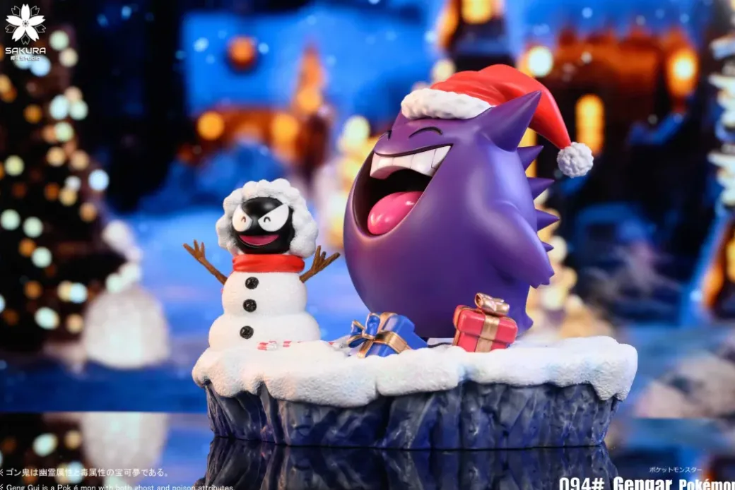 Christmas Gengar - Pokemon Resin Statue - YingHua Studio