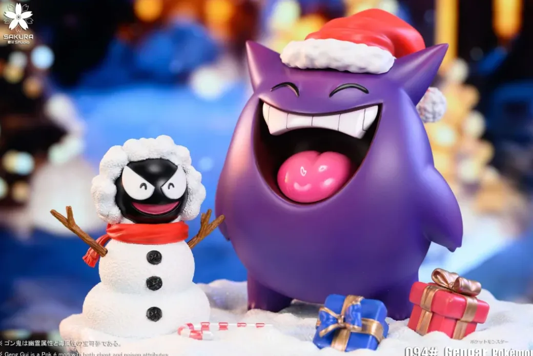 Christmas Gengar - Pokemon Resin Statue - YingHua Studio