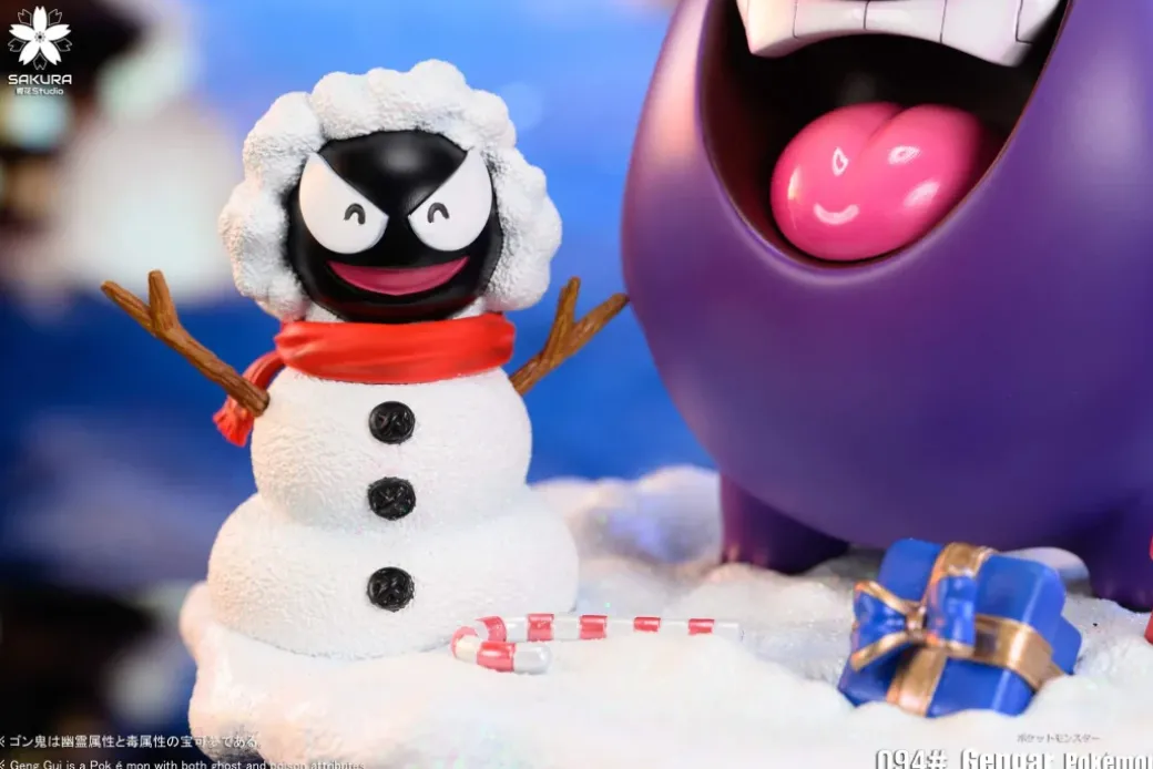 Christmas Gengar - Pokemon Resin Statue - YingHua Studio