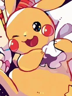 Christmas Pikachu & Togepi Decorative Painting - Pokemon - Xingkong Studio