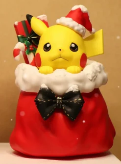 Christmas Series Gunnysack Pikachu & Christmas Shoes Squirtle - Pokemon Resin Statue - MengShe Studio