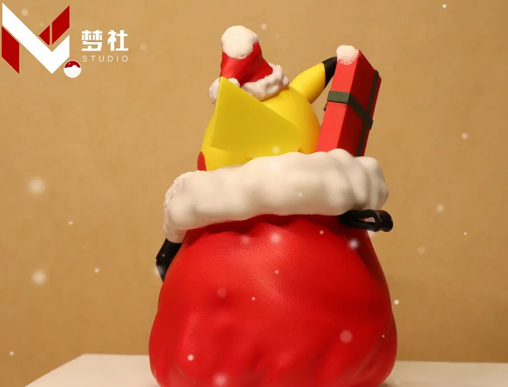 Christmas Series Gunnysack Pikachu & Christmas Shoes Squirtle - Pokemon Resin Statue - MengShe Studio