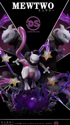 Cloak Mewtwo - Pokemon Resin Statue - DS Studio