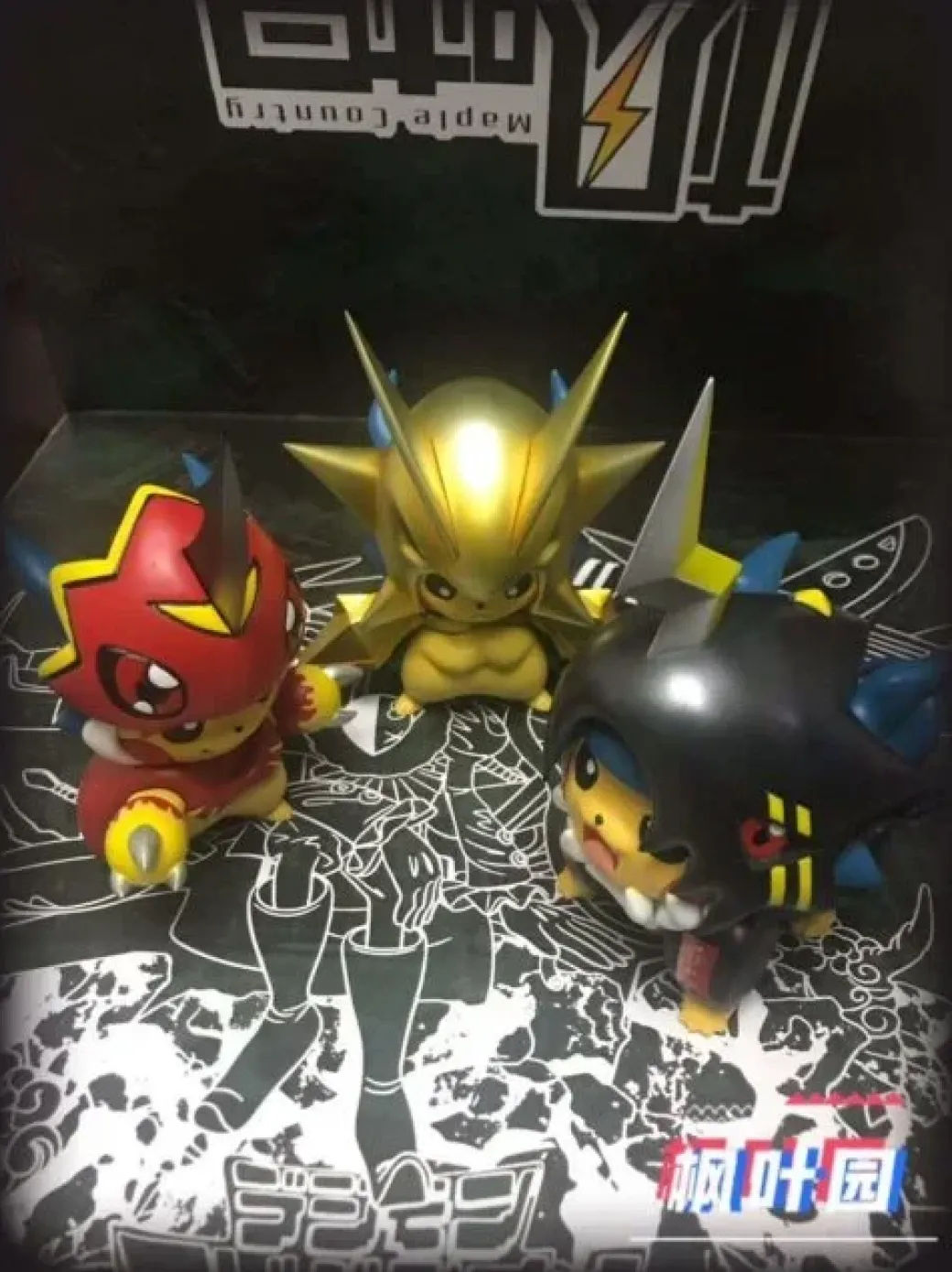 3CM & 8CM Fladramon, Lighdramon & Magnamon Cosplay Pikachu – Pokemon Digimon Resin Statue – FYY Studios