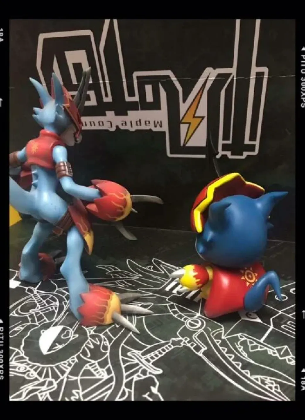 3CM & 8CM Fladramon, Lighdramon & Magnamon Cosplay Pikachu – Pokemon Digimon Resin Statue – FYY Studios