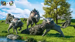 Combat Breed & Blaze Breed & Aqua Breed Forms Paldean Tauros Set - Pokemon Statue - BF Studio