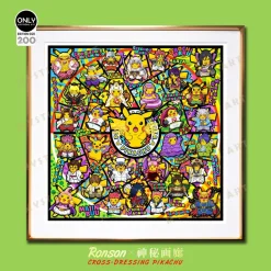 Cross-dressing Series 004 Cosplay Pikachu Aluminum Alloy Wall-mounted ver. Decoration Painting - Pokemon Decorative Painting - Mystical Art Studios