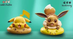 Cushion Series 003 Eevee & 004 Pikachu - Pokemon Resin Statue - odd Studio