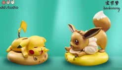 Cushion Series 003 Eevee & 004 Pikachu - Pokemon Resin Statue - odd Studio