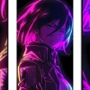 Cyber Mikasa Ackerman Decorative Painting - Attack On Titan - H-TWO Studio