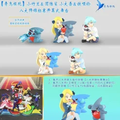 Cynthia & Gible & Steven Stone & Beldum - Pokemon Resin Statue - QN Studios