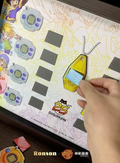 3D Acrylic Magnetic Decorative Paint of All Character's Crests & Digivice - Digimon Decorative Painting - Mystical Art Studios