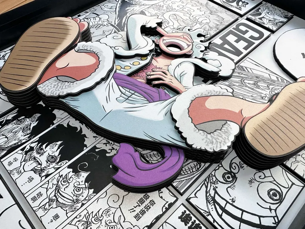 3D Decorative Paint Gear 5 Sun God Nika Monkey D. Luffy - ONE PIECE Decorative Painting - AoTu Panda Studio