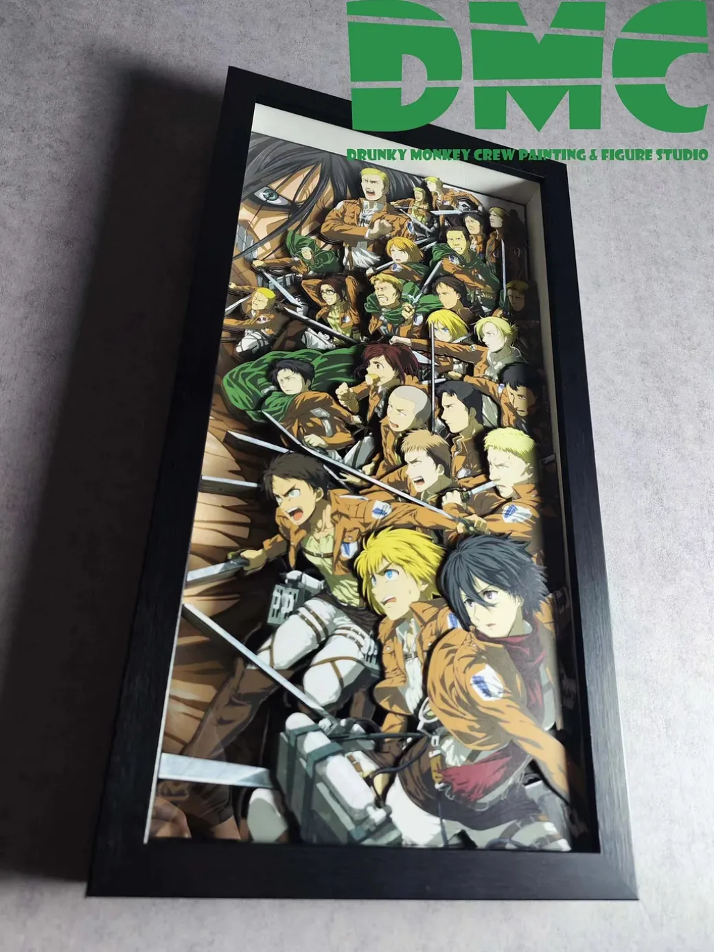 3D Decorative Paint of Attack on Titan - Attack on Titan Decorative Painting - Drunky Monkey Crew Studio