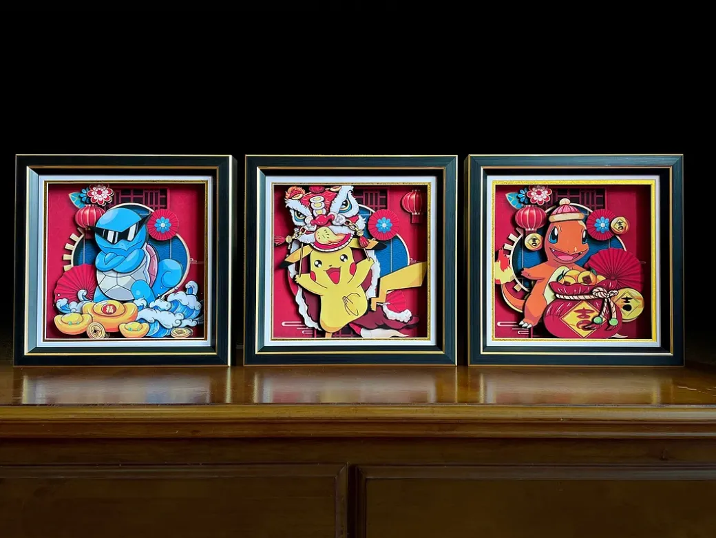 3D Decorative Paint of Chinese New Year 2023 Pokemon - Pokemon Decorative Painting - Mystical Art Studios