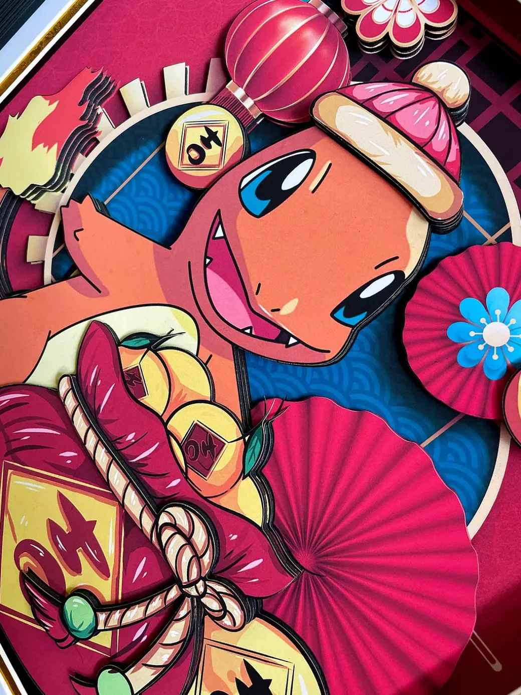 3D Decorative Paint of Chinese New Year 2023 Pokemon - Pokemon Decorative Painting - Mystical Art Studios
