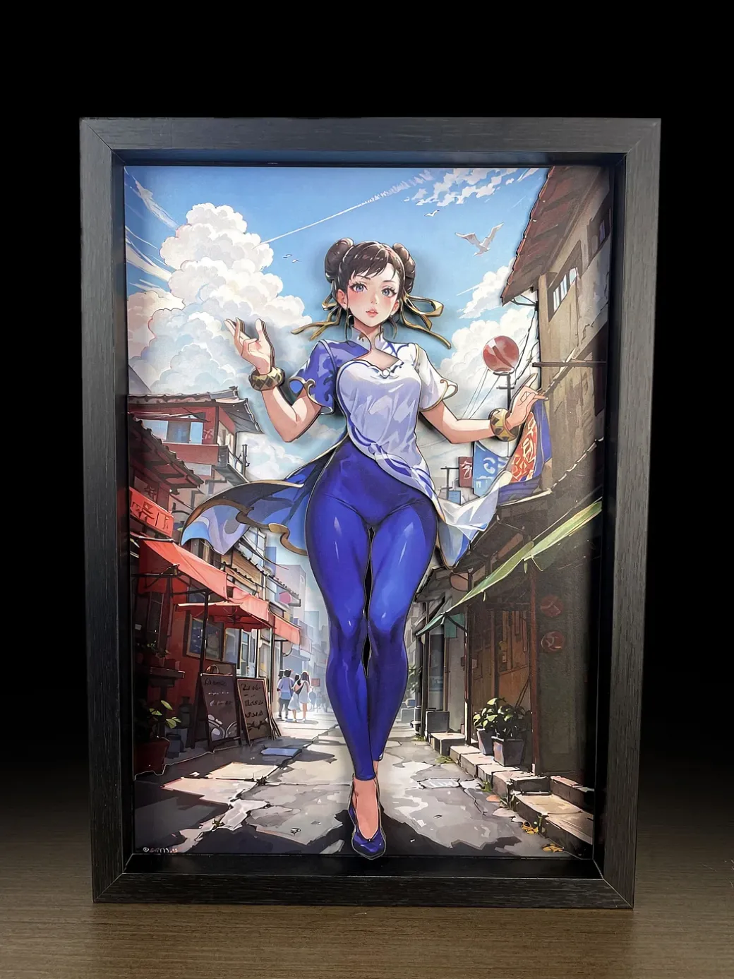 3D Decorative Paint of Chun-Li - Street Fighter Decorative Painting - momo Studio