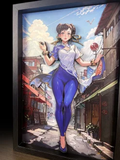 3D Decorative Paint of Chun-Li - Street Fighter Decorative Painting - momo Studio