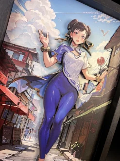 3D Decorative Paint of Chun-Li - Street Fighter Decorative Painting - momo Studio